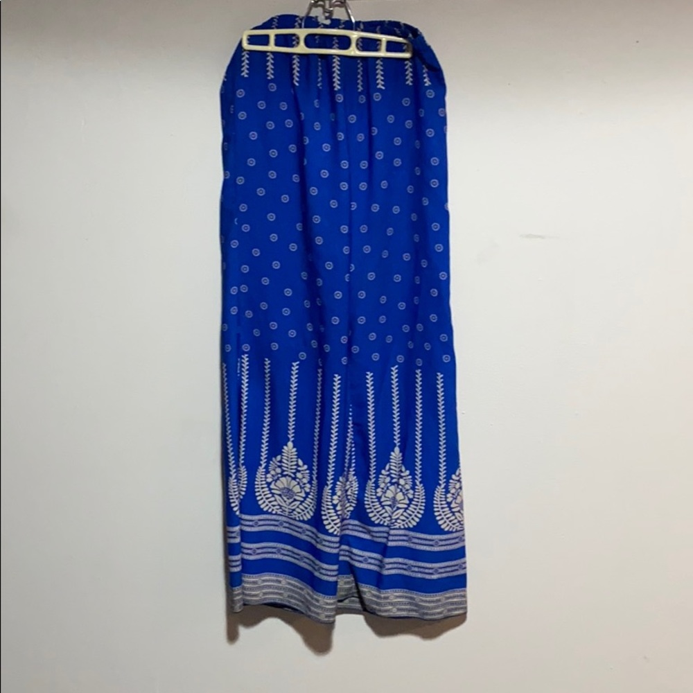 Wide leg fabric patterned pants